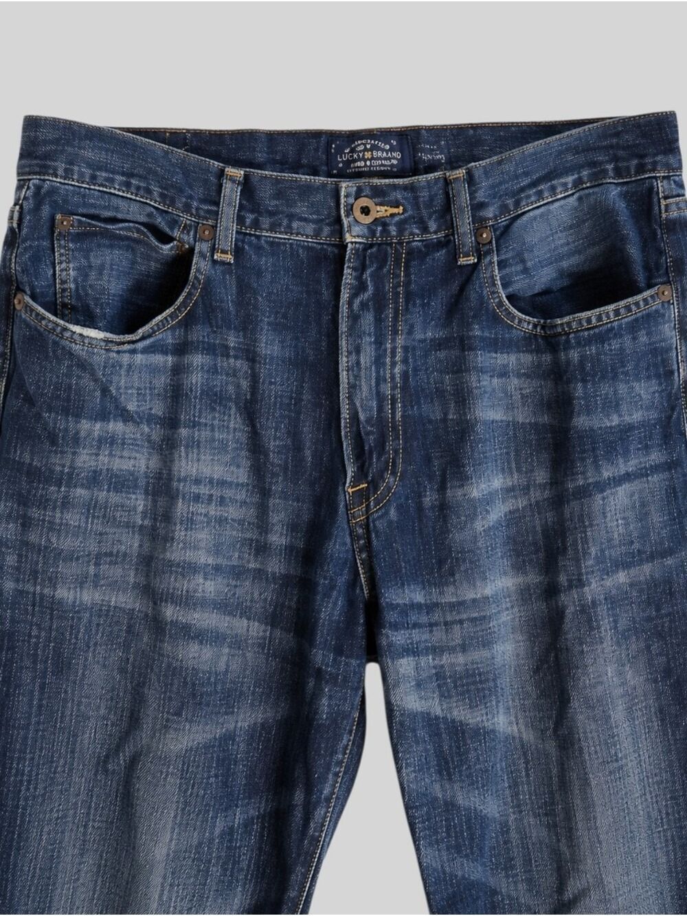 Lucky Brand 121 Heritage Slim Jeans W38 L30 Coastal Dadcore Denim - Picture 3 of 10